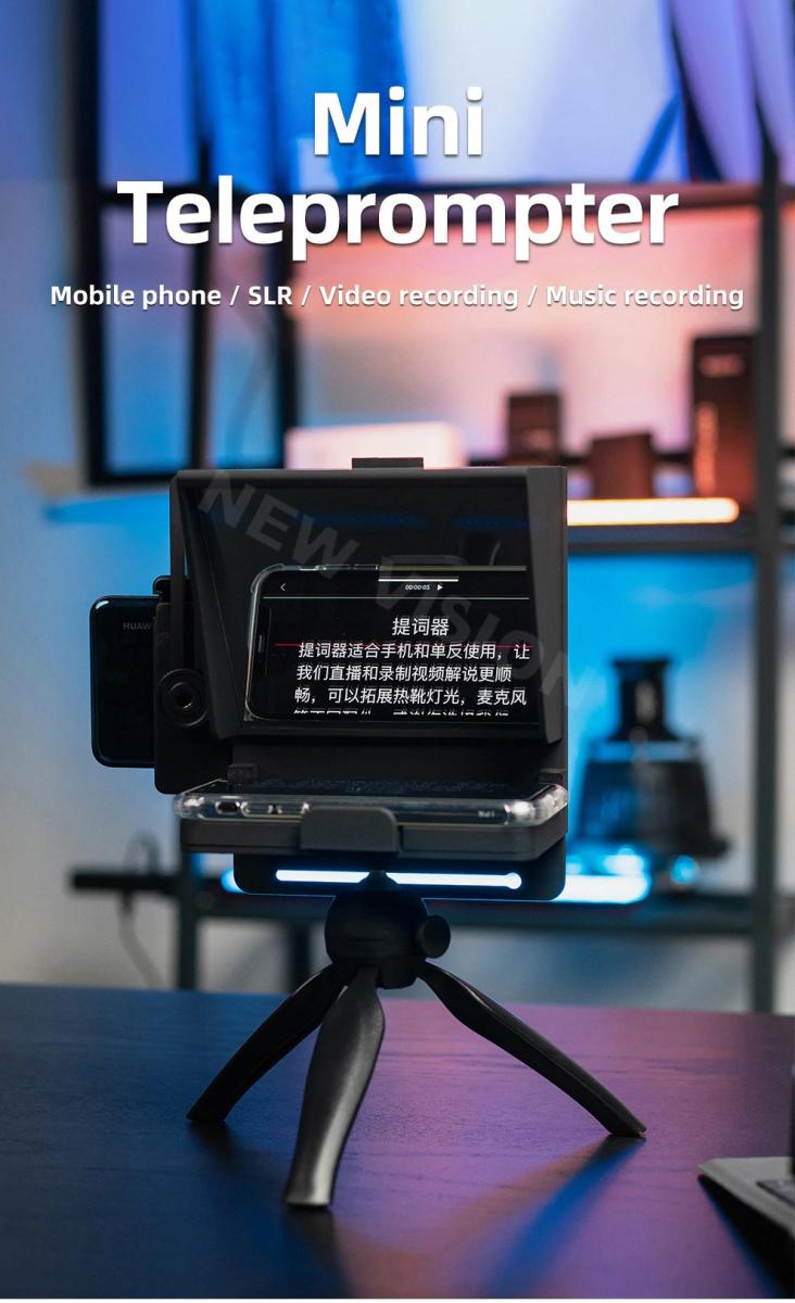 AMBITFUL Mini Teleprompter Portable Inscriber Autocue with Remote
